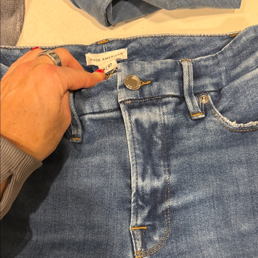 Good American Light Blue Denim Pants